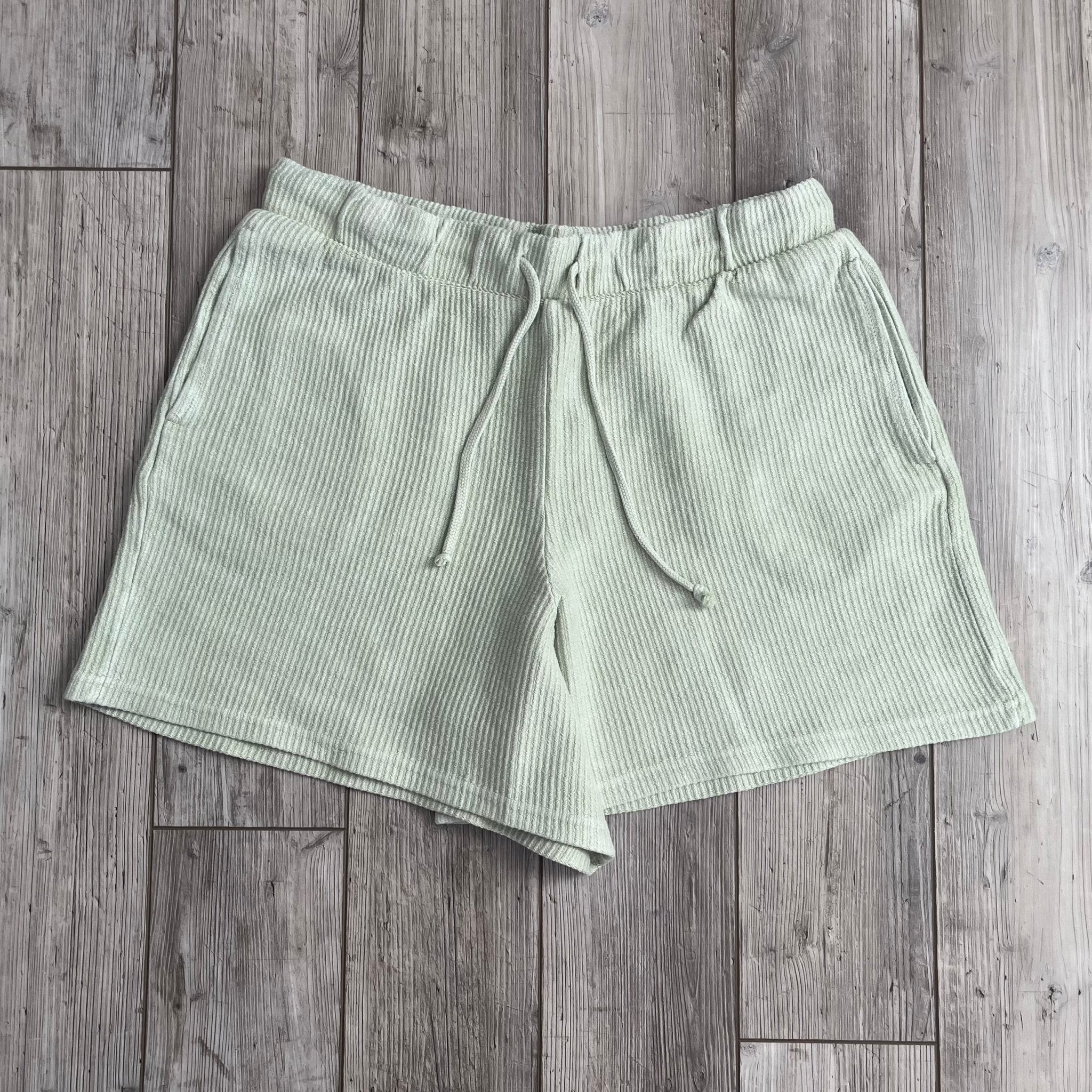 Men's Sage Green Corded Shorts - Comfortable Casual Summer Shorts for Outdoor Activities, Hiking, and Travel