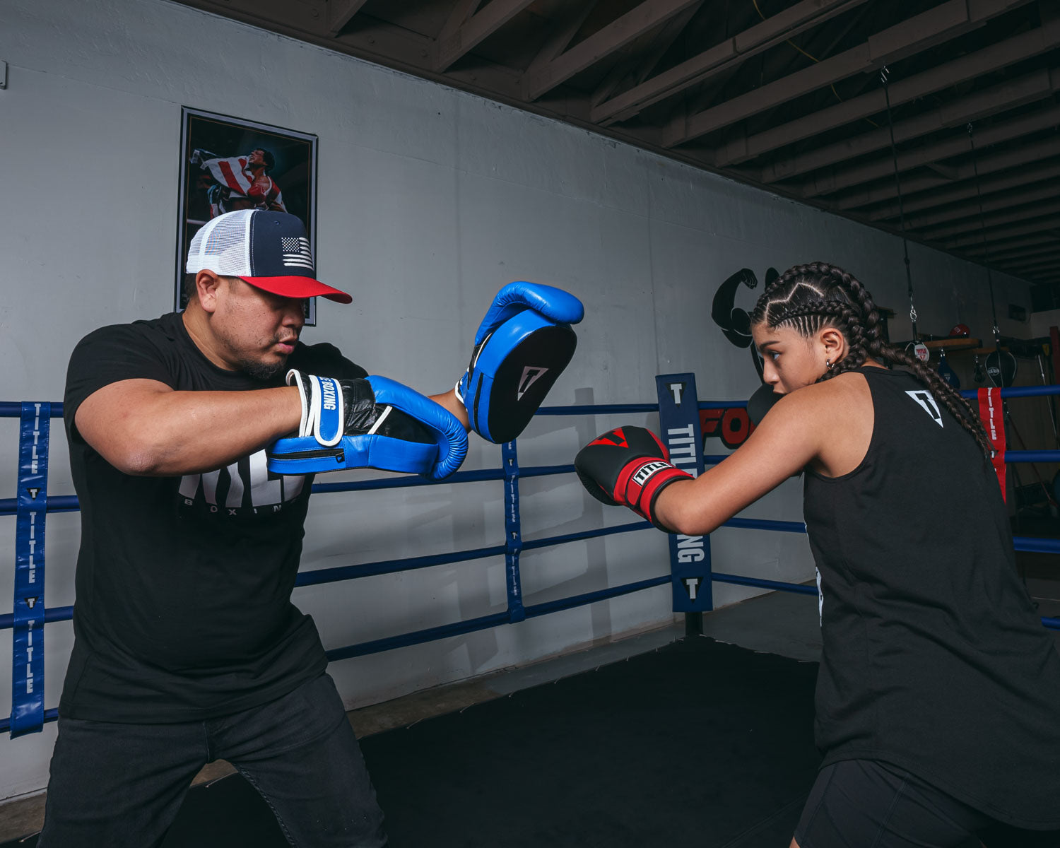 TITLE Boxing Dual Purpose Combo Punch Mitts - Training Pads for Boxing & MMA - Perfect for Home Gym, Martial Arts Practice & Fitness Training