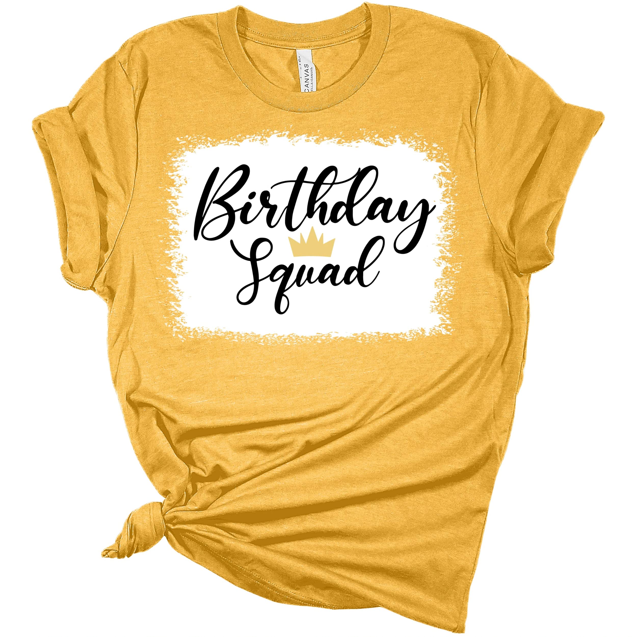 Birthday Squad T-Shirt for Women | Cute Birthday Girl Party Top | Bella Canvas Tee for Birthday Celebrations & Girls' Night Out