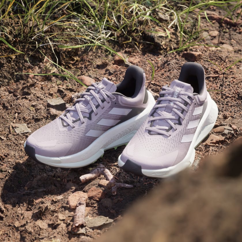 Adidas Women's Terrex Soulstride Ultra Trail Running Shoes - Preloved Fig/Silver Dawn/Aurora Black | Lightweight Hiking & Outdoor Adventure Footwear for Women