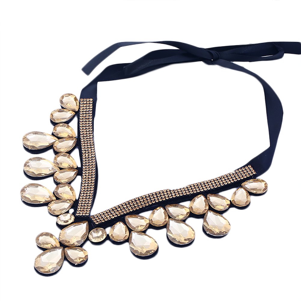 Chunky Bubble Bib Necklace - Punk Style Waterdrop Faux Collar Statement Jewelry for Women | Gothic Punk Fashion Accessory for Concerts, Parties & Edgy Outfits