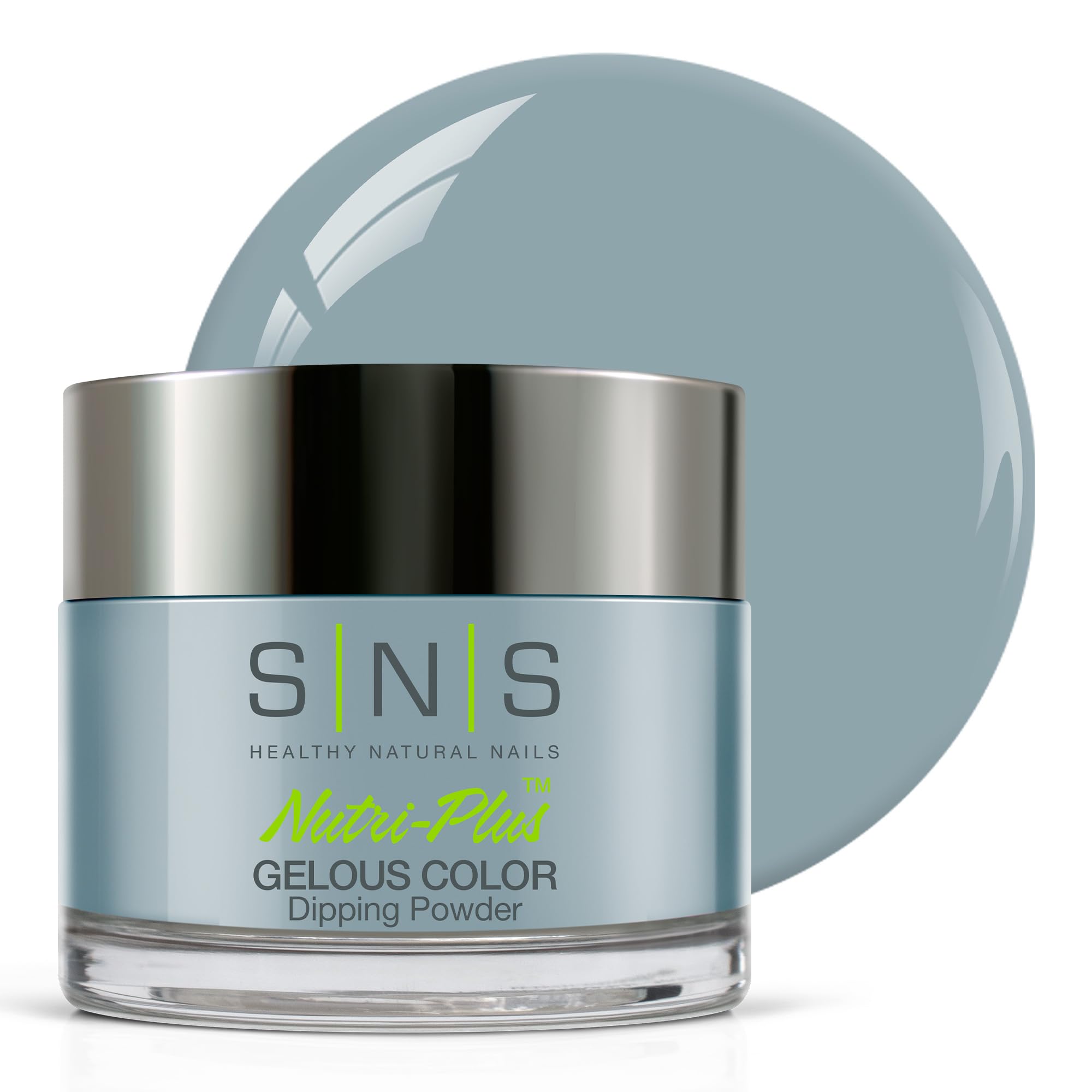 SNS Nail Dip Powder - Atlas Peak (Blue) - Long-Lasting 14-Day Dipping Nail Color - Low Odor, No UV Lamp Needed - 1oz - Perfect for Home Manicures, Salon Nail Art & DIY Gel Nails