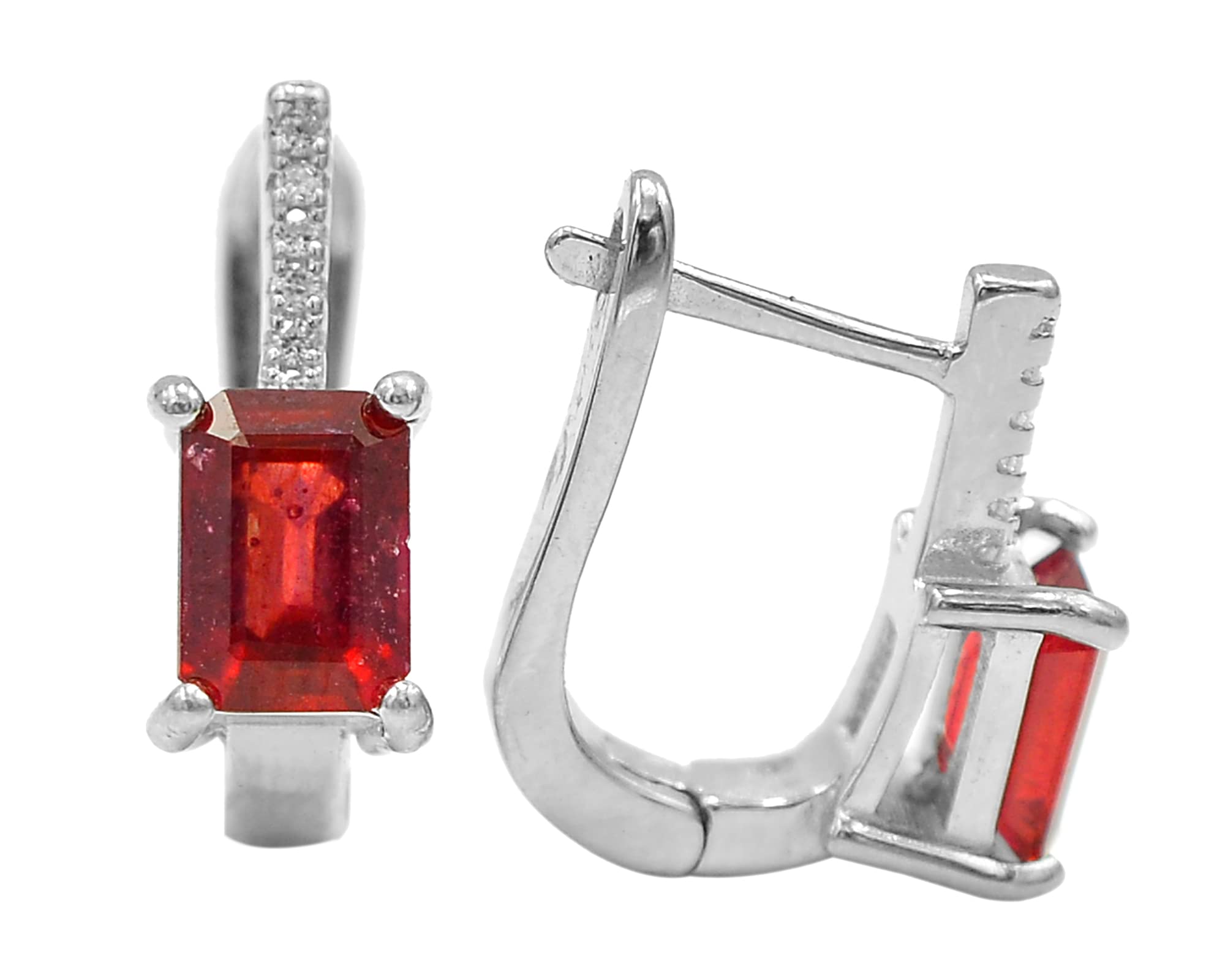 Natural Red Ruby Gemstone Jewelry Set - 925 Sterling Silver Ring, Earrings & Pendant for Women | July Birthstone, Unisex Proposal Gift for Girlfriend, Christmas Present | Perfect for Anniversaries, Weddings and Special Occasions