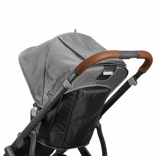 UPPAbaby Vista 2015+/Vista V2/Vista V3 Leather Stroller Handlebar Covers - Premium Saddle Brown Replacement Grips for Comfortable Pushing - Perfect for Daily Walks, Park Visits & Shopping Trips