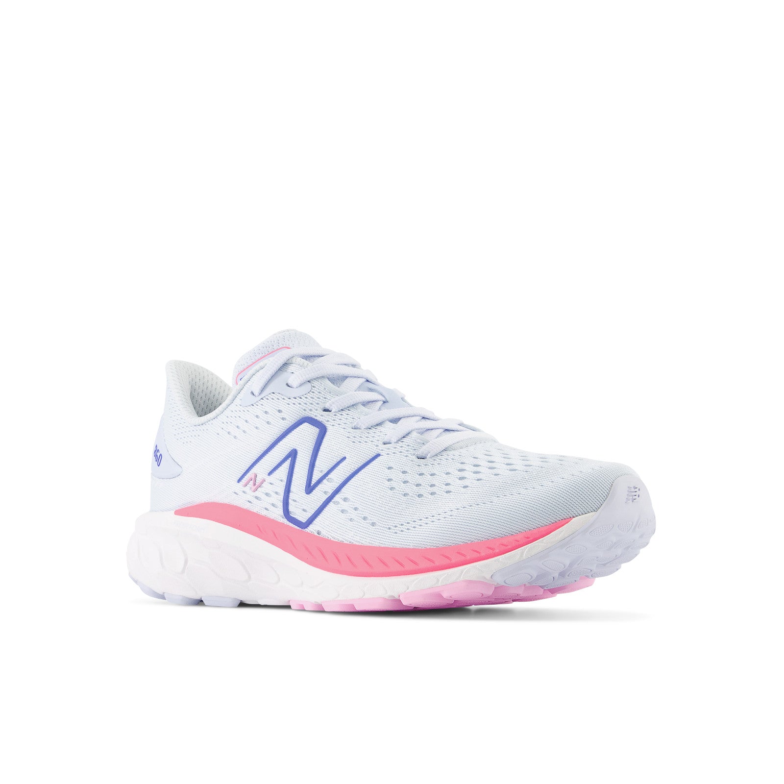 New Balance Kids' Fresh Foam X 860v13 Running Shoes - Moon Dust/Neon Pink - Lightweight Athletic Sneakers for Boys & Girls - Perfect for School, Sports & Daily Activities