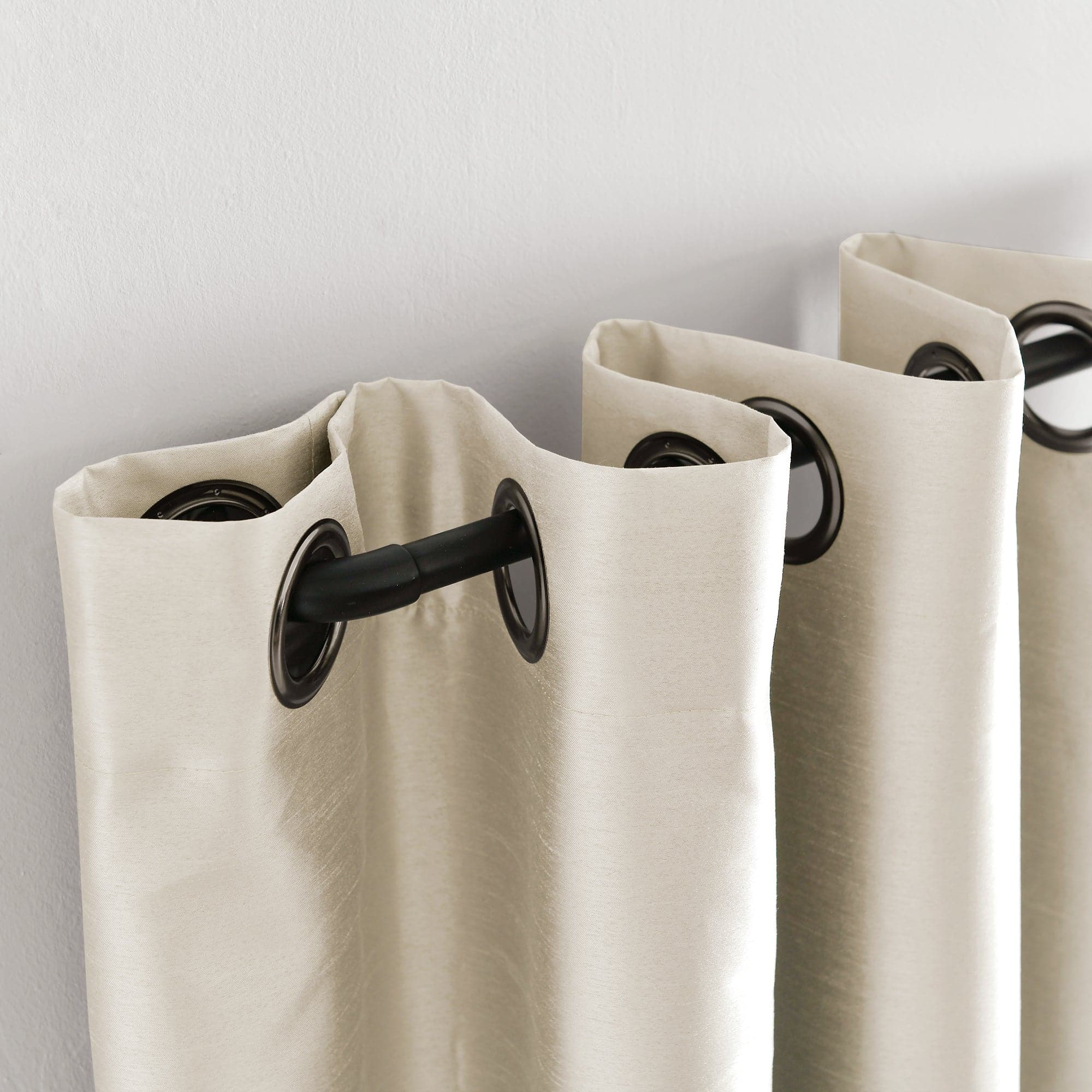 Blackout Window Curtains - 100% Light Blocking Faux Silk Drapes for Bedroom & Living Room - Thermal Insulated Room Darkening Curtain Panels for Better Sleep & Privacy