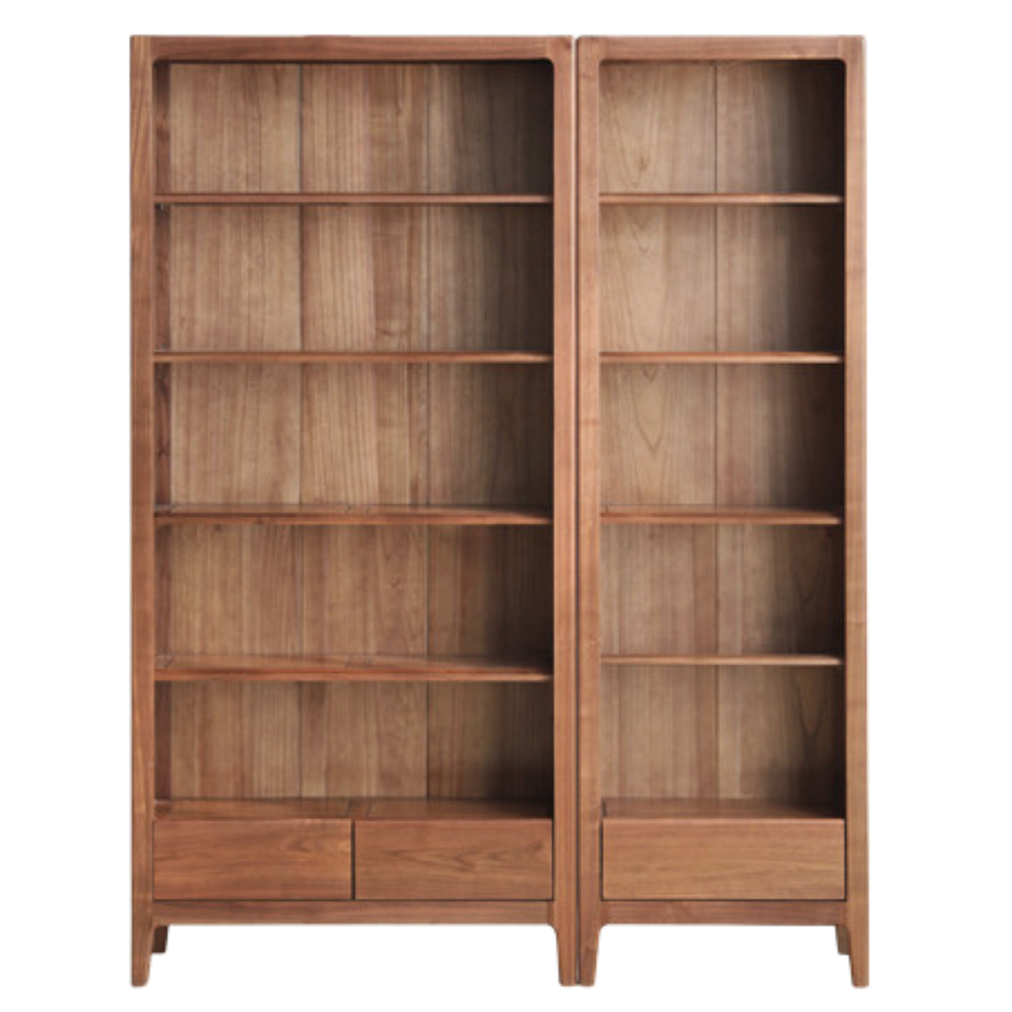 57.8x11.8x74.8 inch / 147x30x190 cm / Walnut color / Ash walnut color AB