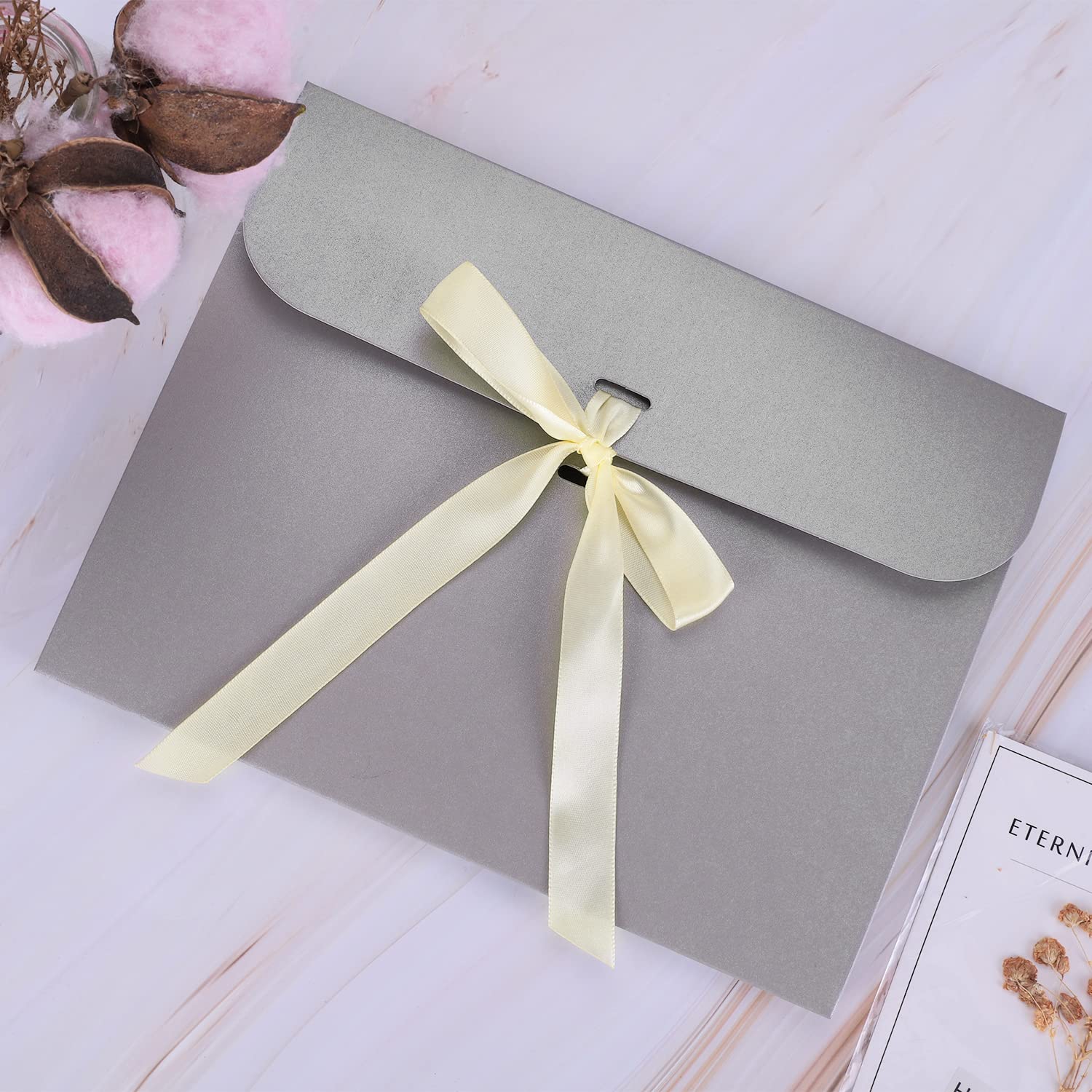 10pcs Gift Bags with Ribbon - Wedding Party Favors for Cards & Gifts