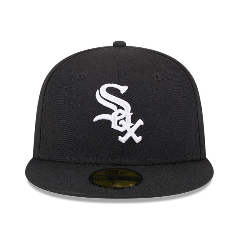 New Era 59Fifty Chicago White Sox 125th Anniversary Patch Game Hat - Black MLB Baseball Cap for Men & Women - Perfect for Games, Fan Gear & Streetwear Fashion