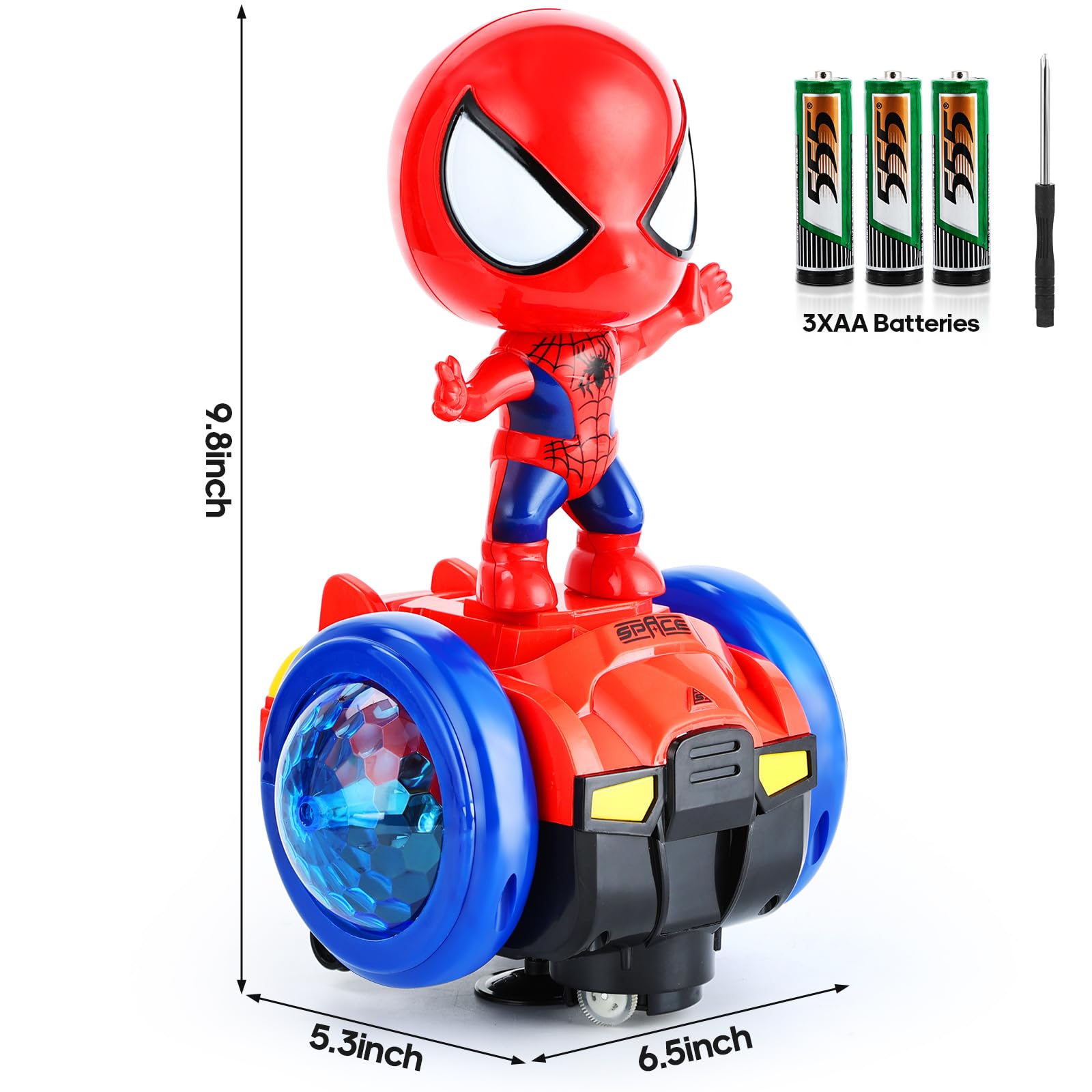 **Interactive Dancing Robot Toy Car with Flashing Lights & Music - Sensory Learning Toy for 1-4 Year Old Boys & Girls - Perfect Birthday Gift for Toddlers (Ages 1-3) - Fun Educational Toy for Playtime & Early Development**