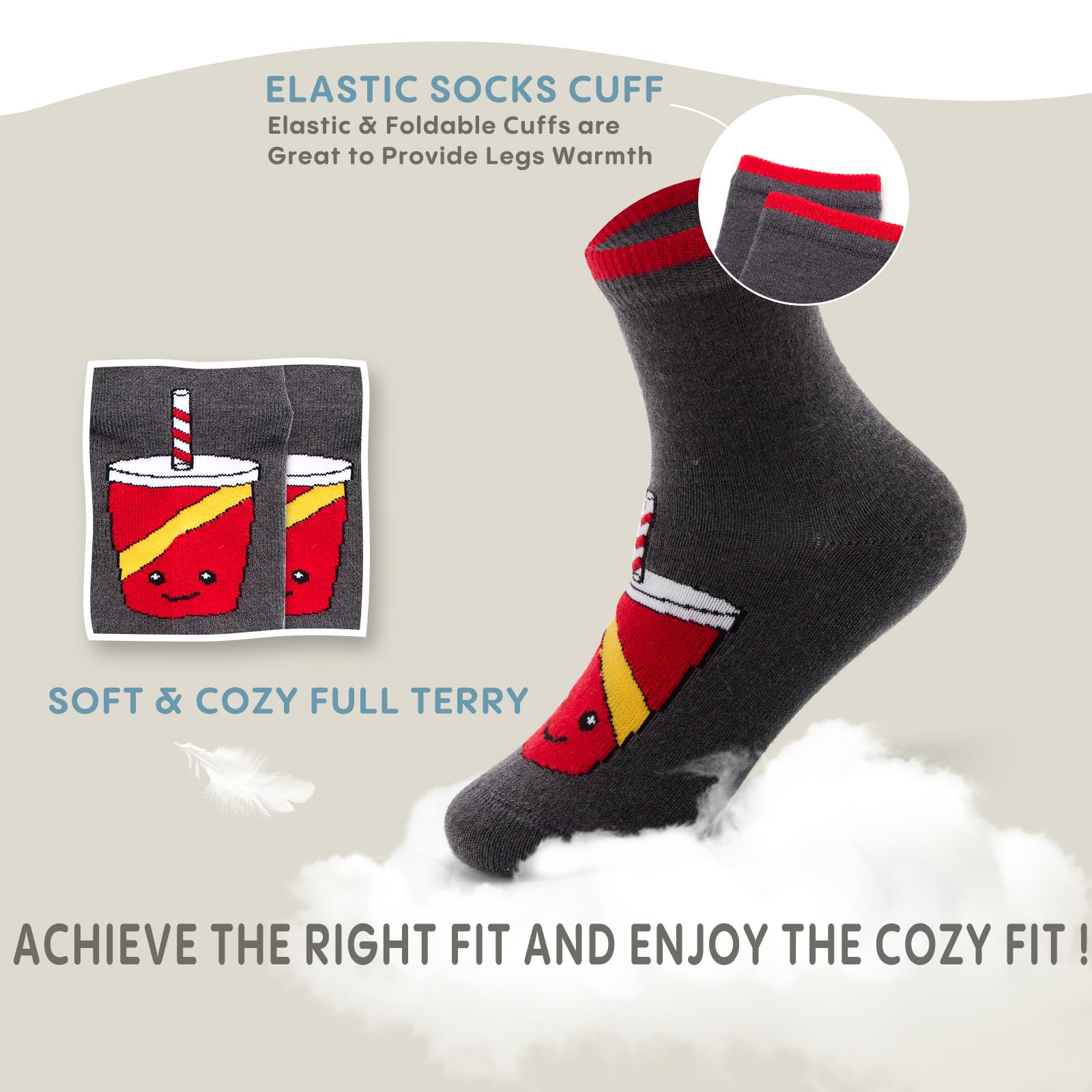 **6 Pack Boys' Wool Winter Socks - Thick Thermal Crew Socks for Kids, Warm & Cozy for Cold Weather - Perfect for School, Outdoor Play & Snow Days**