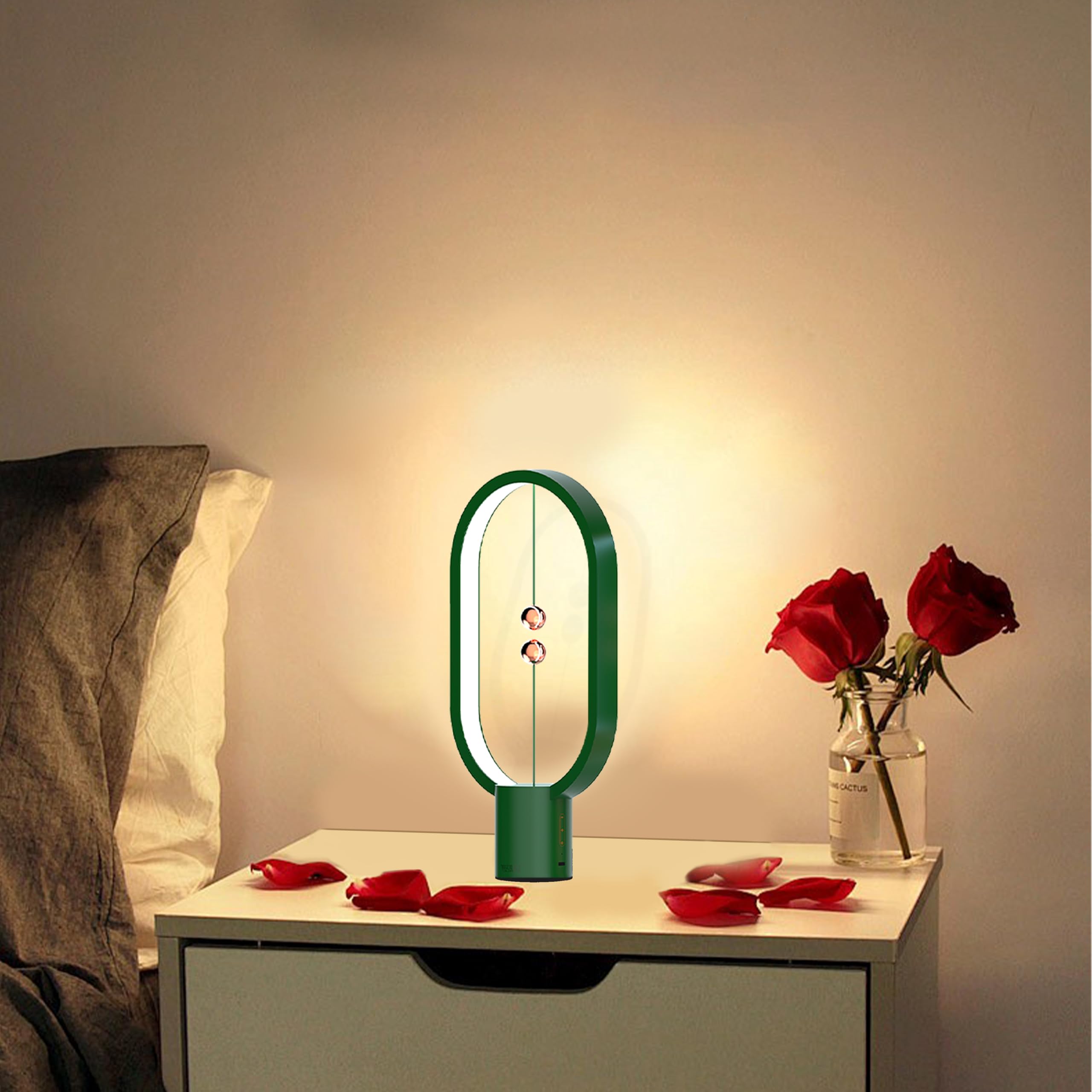 Heng Balance Light - USB Powered LED Table Lamp with Magnetic Switch, Dimmable Eye Protection Night Light - Perfect for Bedside, Dorm, Office Decor & Gift Giving (Ideal for Reading, Relaxation & Nighttime Use)