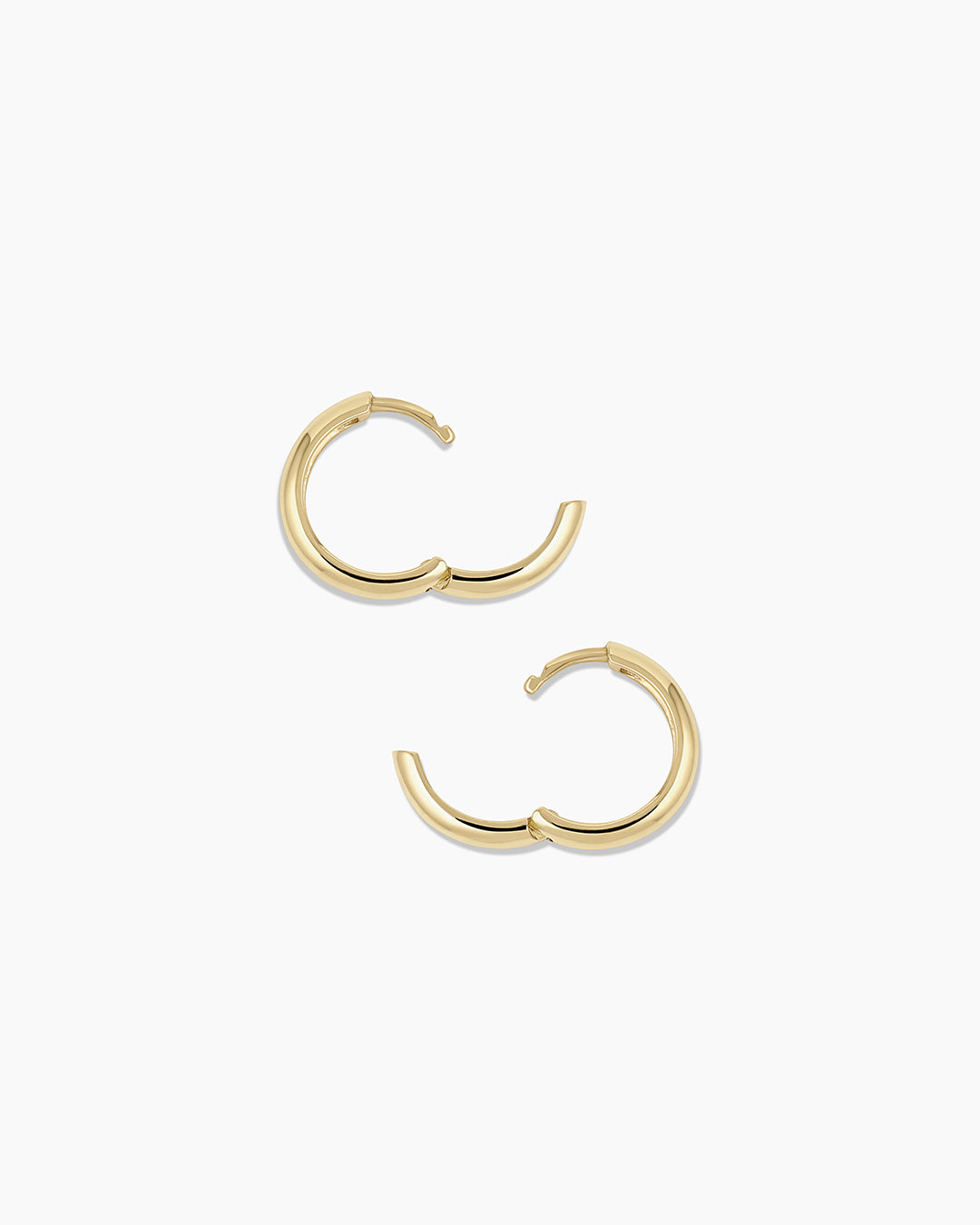 14K Gold Huggie Hoop Earrings for Women - Minimalist Helium Hoops for Everyday Wear - Perfect for Work, Parties & Gifting