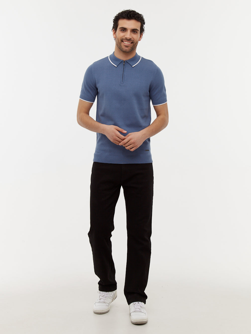 Settio Men's Knit Polo Shirt - Comfortable Casual Short Sleeve Button Down Shirt for Business, Golf & Everyday Wear
