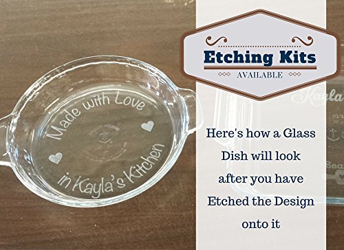 Custom Vinyl Sticker Decal for Glass Dish Etching - 9x13 Monogram Letter Stencil for Baking & Serving