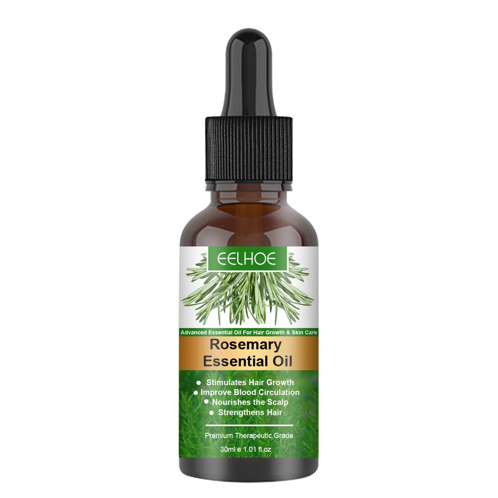 Organic Rosemary Essential Oil 30ml - Natural Hair Growth Oil for Men & Women, Nourishes Scalp & Strengthens Hair - Perfect for Daily Hair Care, Massage & Aromatherapy
