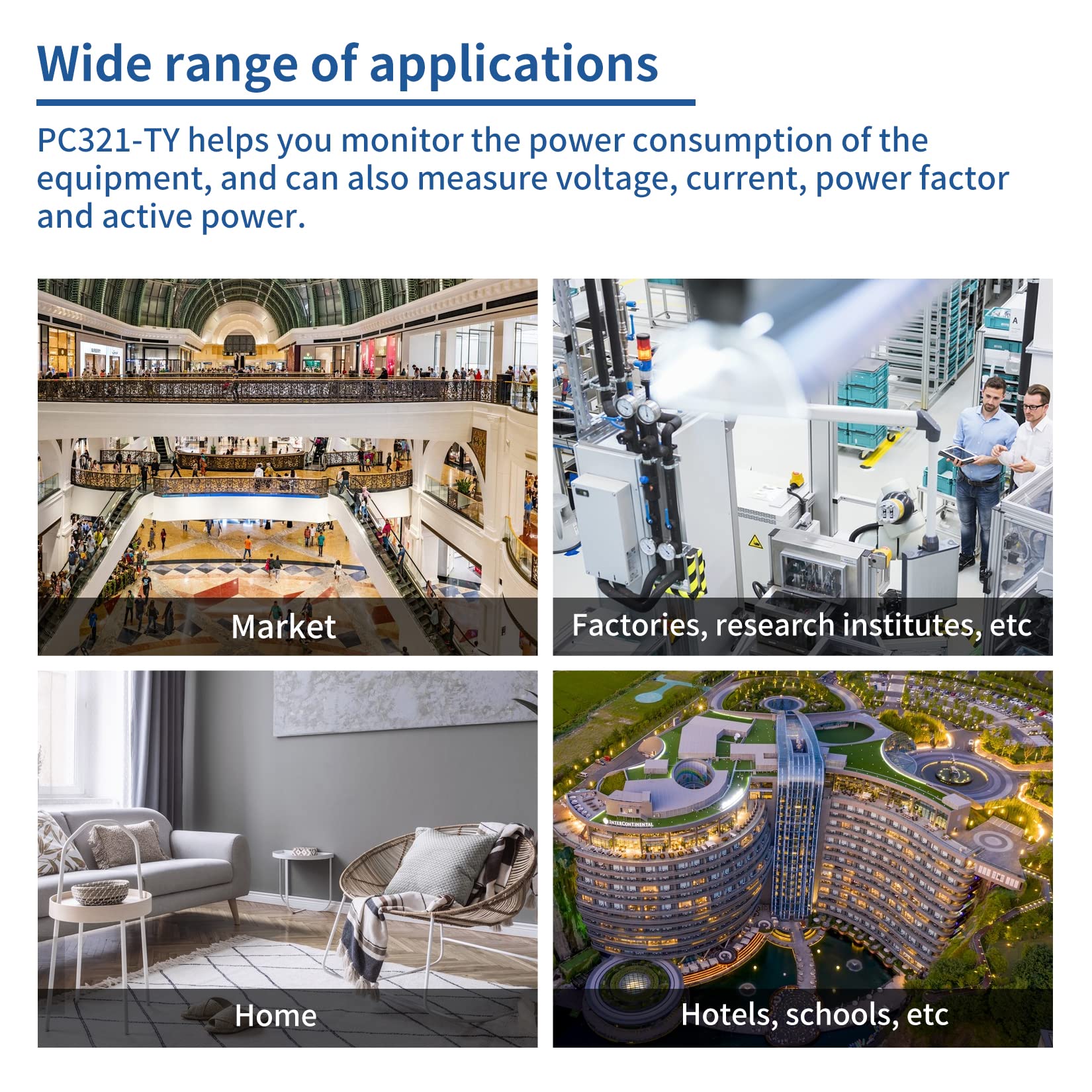 Smart WiFi 3-Phase Clamp Meter with 200A Sensors | Real-Time Home Energy Monitor for Electricity Usage Tracking | Perfect for Smart Homes, Solar Systems & Industrial Power Monitoring