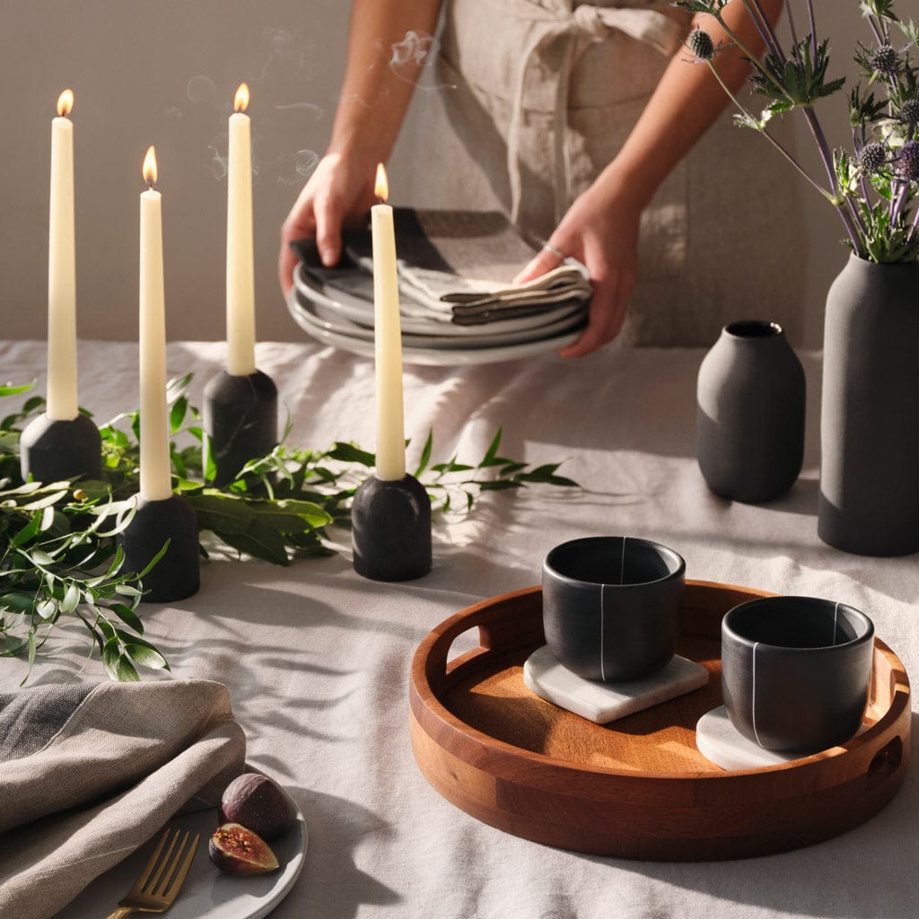Premium Oro Cacao Cups Set of 4 - Handcrafted Ceramic Hot Chocolate Mugs for Cozy Winter Nights & Holiday Gatherings