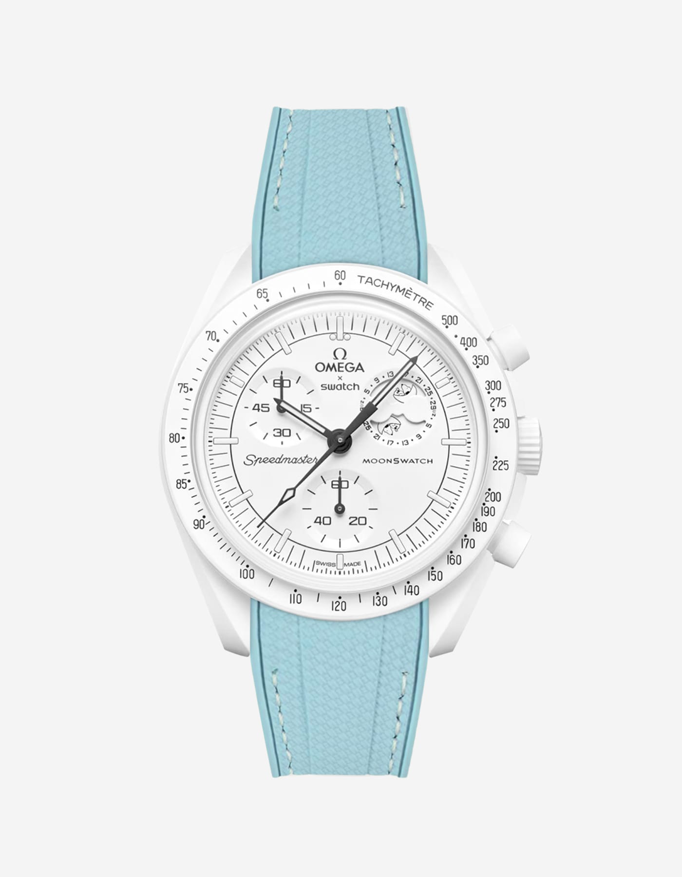 Original Omega X Swatch MoonSwatch Mission to Moonphase Rubber Watch Strap - Durable & Comfortable Replacement Band for Everyday Wear & Sports Activities