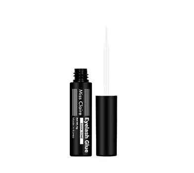 Miss Claire Gentle Non-Toxic Eyelash Glue for False Lashes - 5g (0.17oz) Black & White Duo Pack - Perfect for Daily Wear, Special Occasions & Professional Makeup
