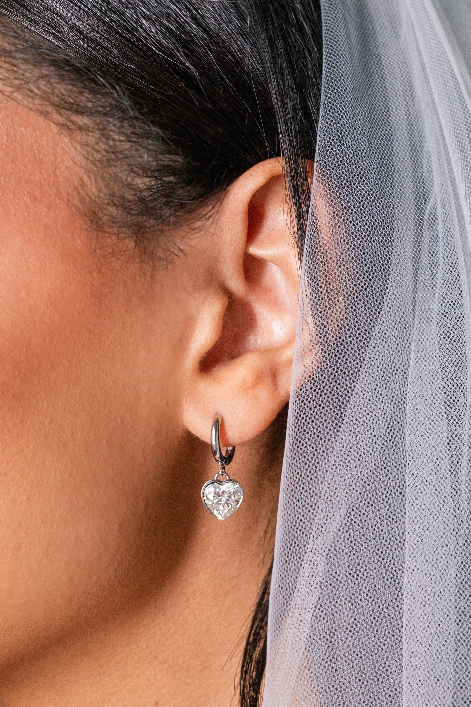 Crystal Heart Huggie Hoop Earrings for Women - Dainty Gold Plated Huggie Earrings for Everyday Wear - Perfect Gift for Valentine's Day, Anniversary & Special Occasions