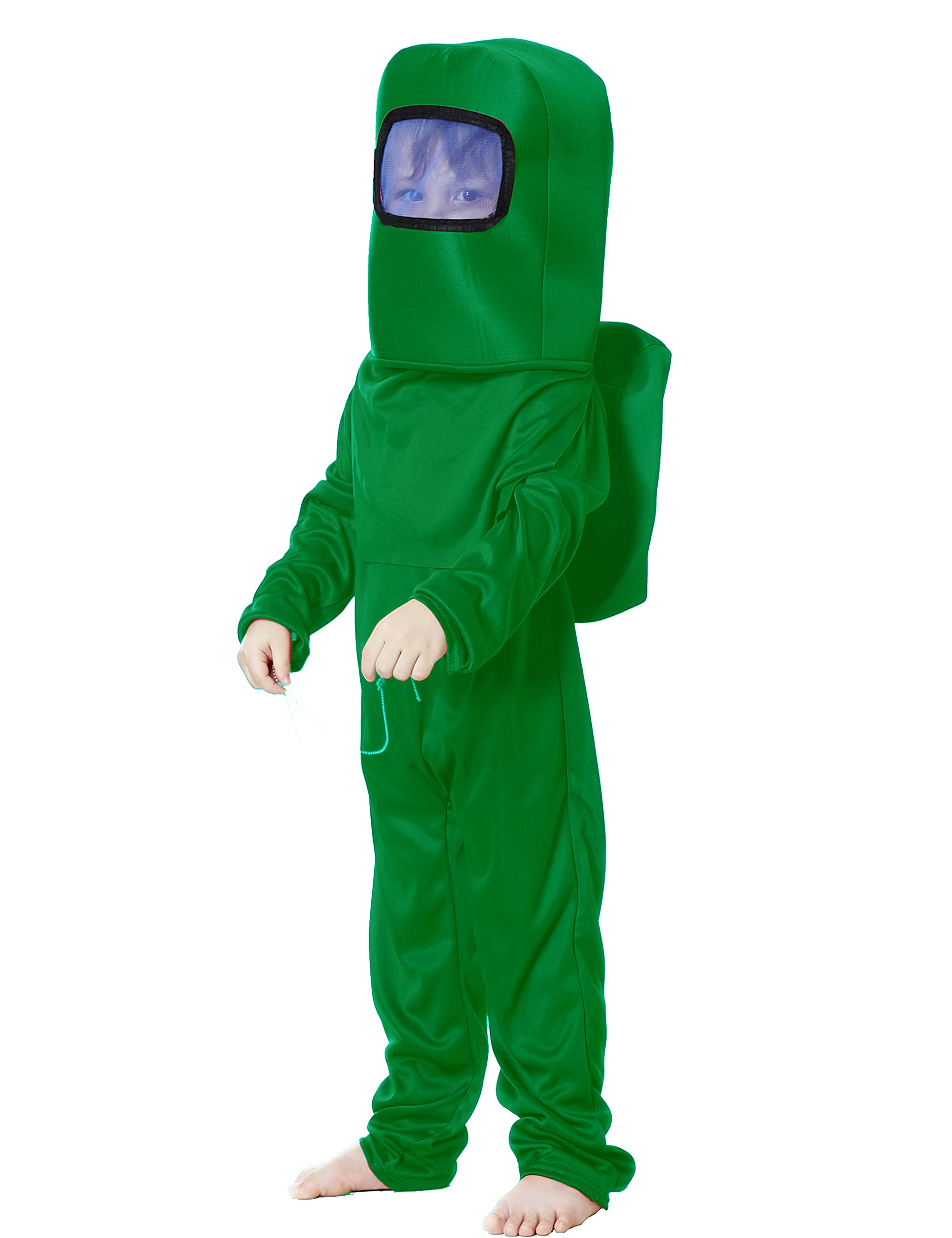 Kids Astronaut Costume Space Suit - Red & Blue NASA Jumpsuit with Backpack for Boys Ages 3-10 | Halloween Dress Up, Cosplay, Birthday Party & Pretend Play