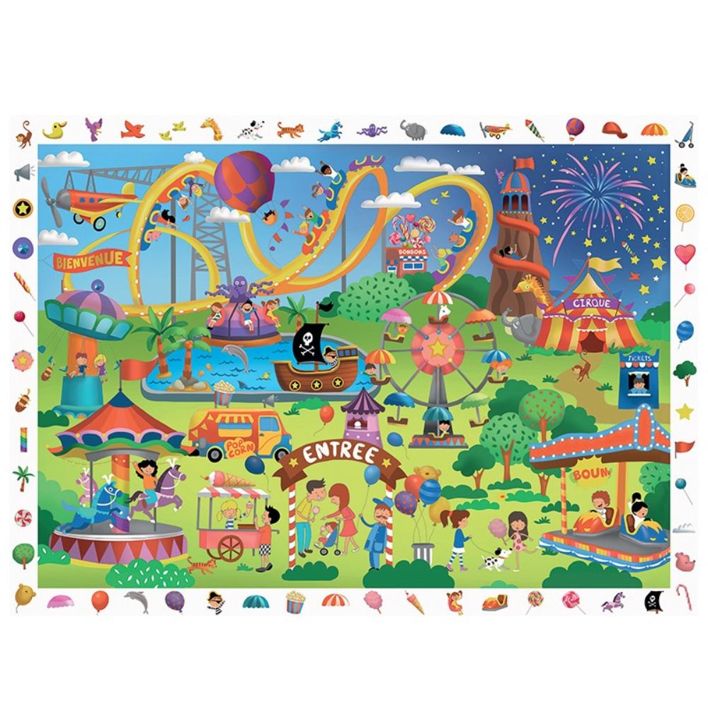 Calypto Jigsaw Puzzle - Search & Find Fun Fair 100 Piece Puzzle for Kids & Adults - Perfect for Family Game Night & Educational Play