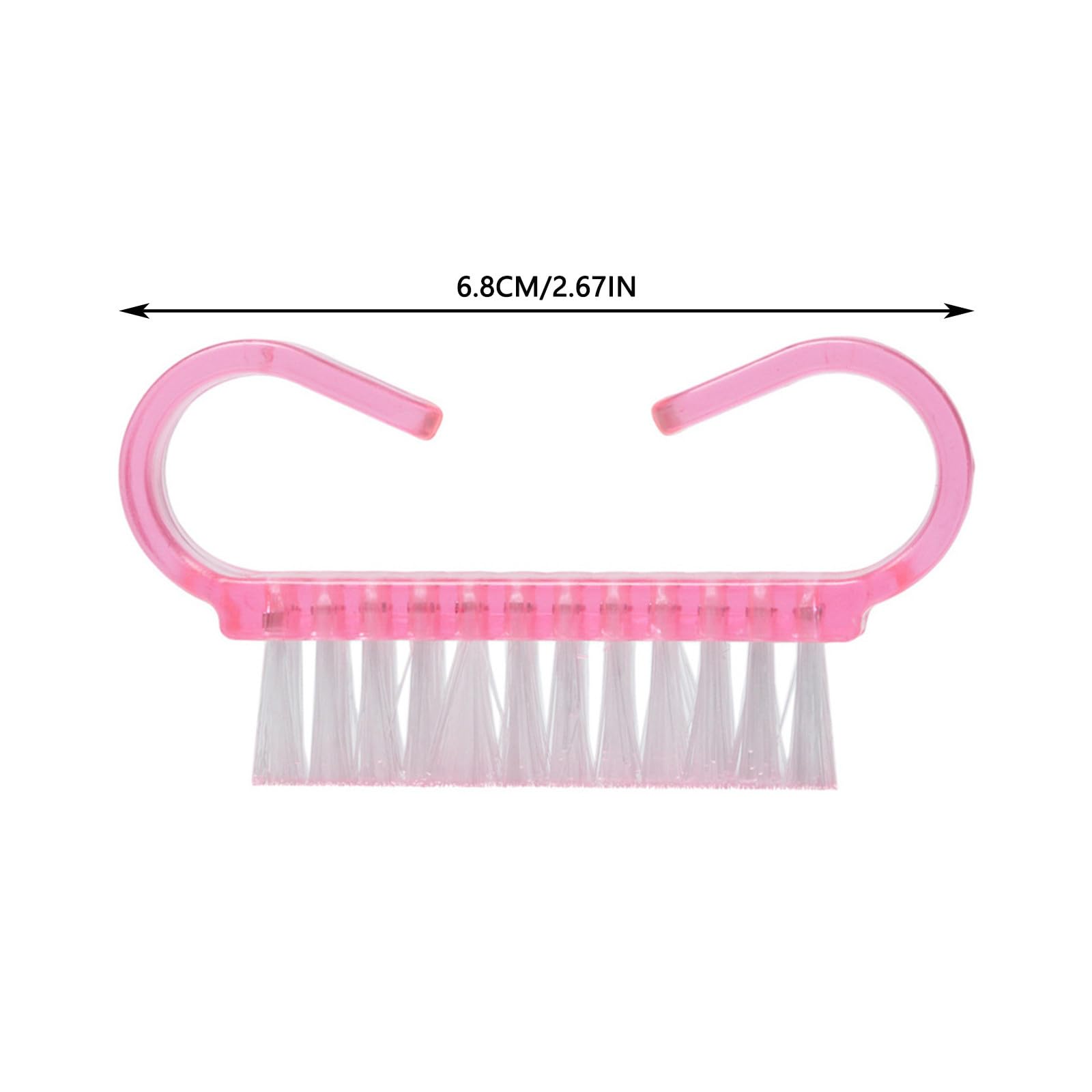 3Pcs Nail Cleaning Brush Set - Durable Handle Grip Nail Brush for Men & Women, Professional Nail Cleaner & Pedicure Tool for Toes & Fingernails - Perfect for Home Spa, Salon Care & Travel Hygiene