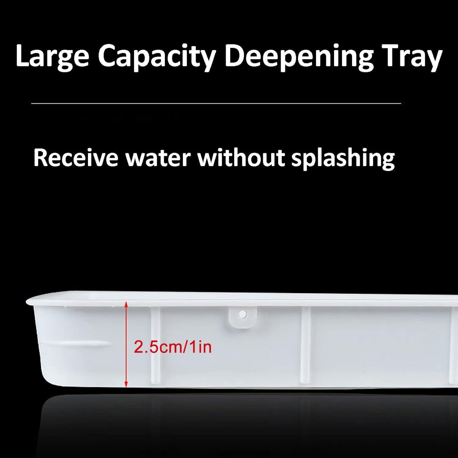 Air Conditioner Condensate Drain Pan - Indoor/Outdoor AC Unit Water Collection Tray with 10m Hose - Durable PP Plastic Drip Pan for Window AC Drainage System (1-2P, White) - Perfect for Home, Office & RV Cooling Maintenance