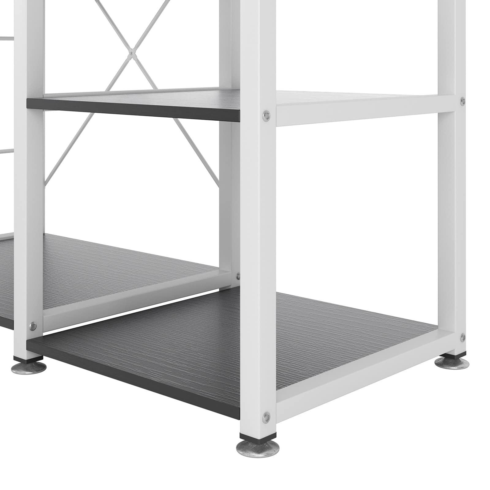 Soges Black Microwave Cart Stand with Shelves - Multi-Functional Kitchen Storage Organizer for Baking, Spices & Small Appliances - Perfect for Small Kitchens, Apartments & Dorm Rooms