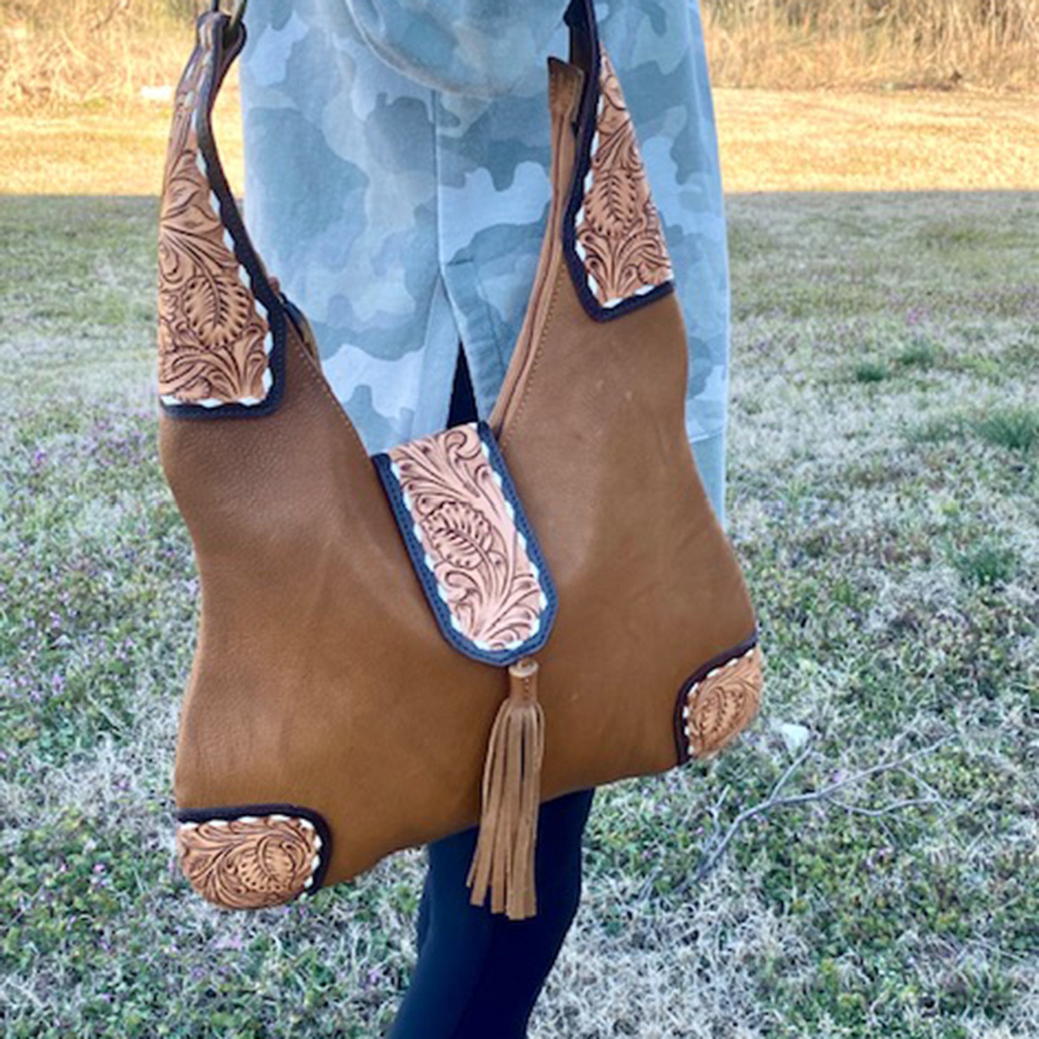 American Darling Conceal Carry Hobo Tooled Marcella Bag - Stylish & Functional Crossbody Purse for Women | Perfect for Travel, Shopping & Everyday Use
