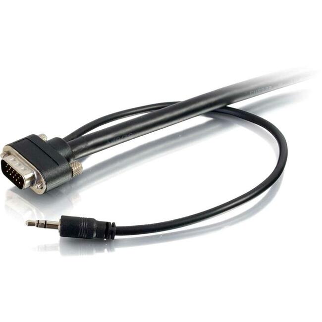25Ft C2G Select VGA + 3.5mm Audio/Video Cable Male to Male - High-Quality AV Extension for Home Theater, Gaming & PC Monitor Connections
