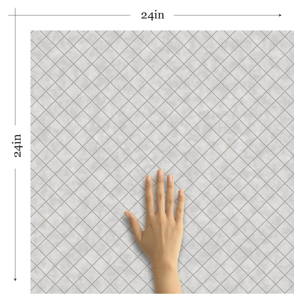 White Geometric Tile Adhesive Peel and Stick Removable Wallpaper - Self-Adhesive Wall Decals for Home, Office & Bathroom Decor - Easy DIY Installation & Reusable Backsplash Tiles