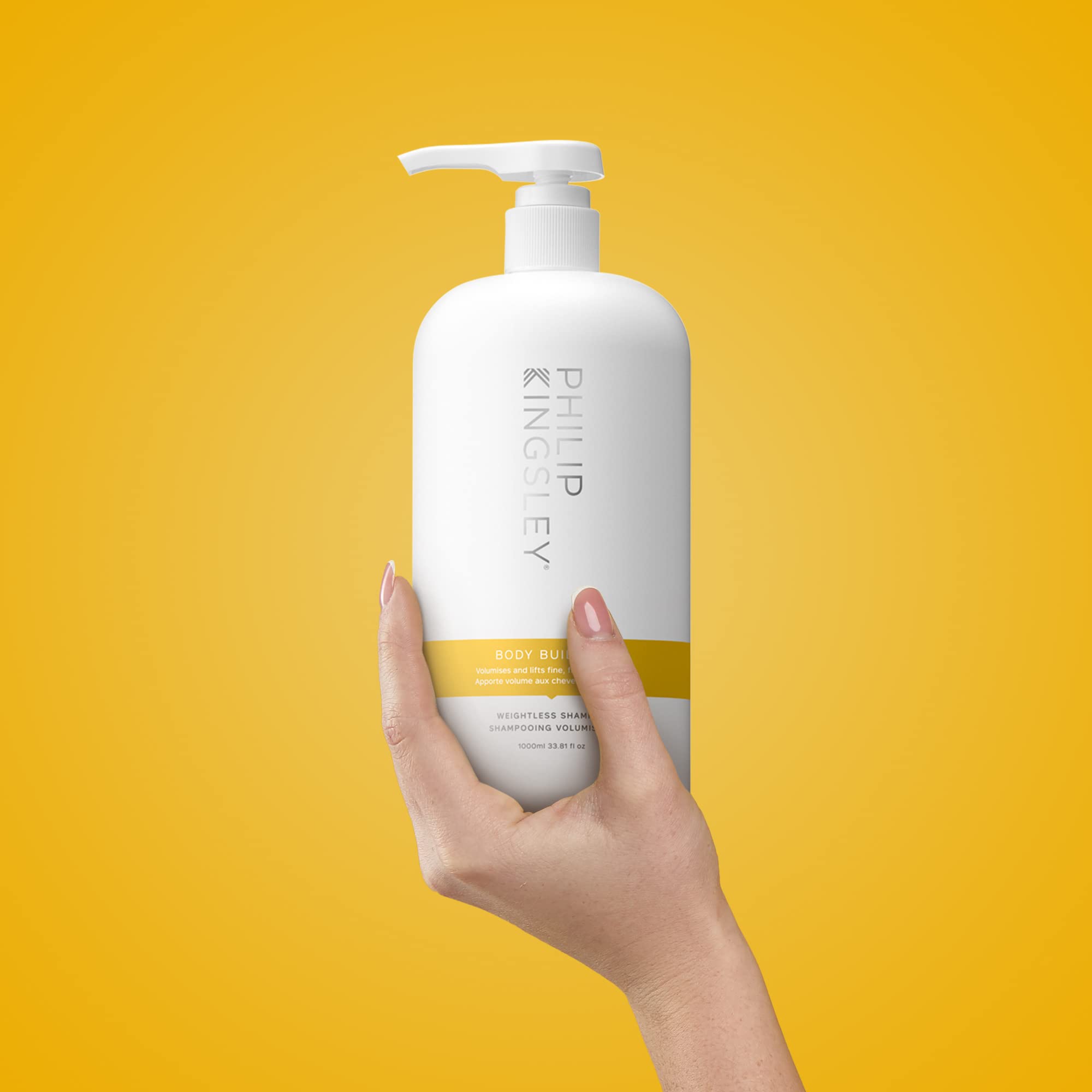 PHILIP KINGSLEY Body Building Weightless Shampoo - Volumizing Shampoo for Fine, Limp & Flat Hair | Hydrating & Thickening Formula Adds Volume & Shine | 33.8oz Bottle | Perfect for Daily Use & Special Occasions