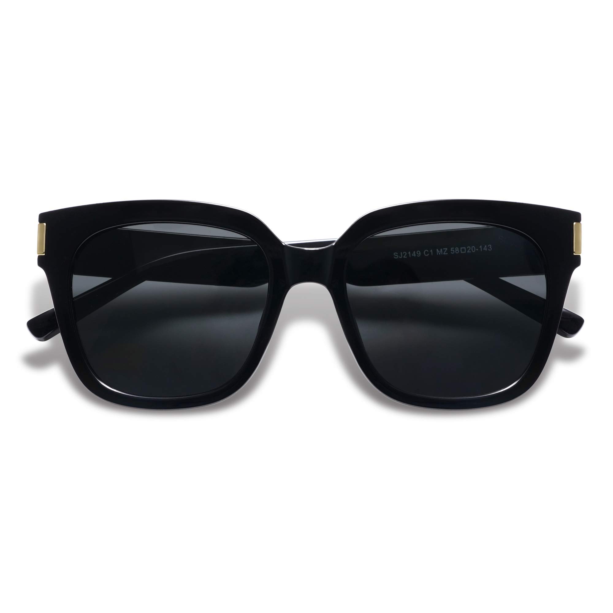 SOJOS Classic Polarized Square Frame Sunglasses for Women & Men - UV Protection, Trendy Unisex Design SJ2149 | Perfect for Driving, Beach, Outdoor Activities & Fashion Accessories