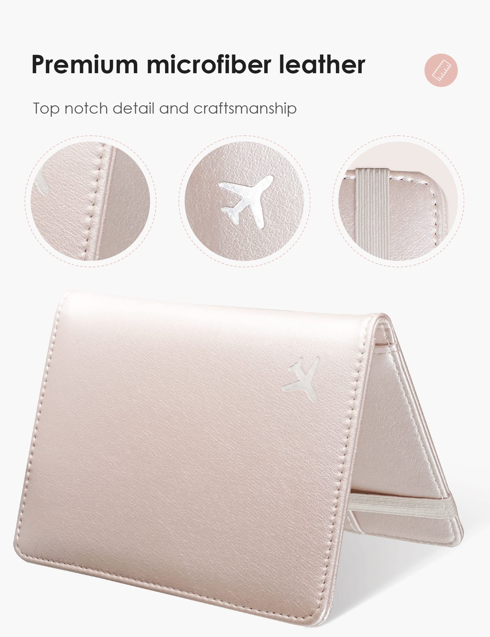 MYMAZN RFID Blocking Passport & Vaccine Card Holder Combo - Secure Travel Wallet for International Trips, Vaccination Record Protection - Perfect for Airports, Cruises & Global Adventures