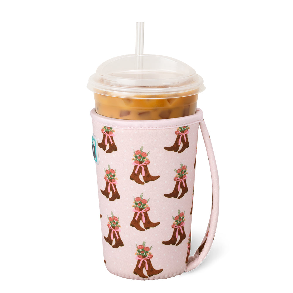 Cowgirl Coquette Medium Iced Cup Coolie - Insulated Tumbler for Cold Drinks, Perfect for Summer, Picnics, and Outdoor Adventures