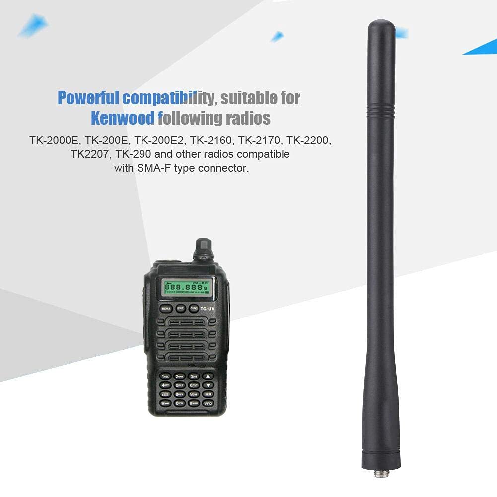 Ciglow VHF Flexible Soft Antenna Replacement (136-174MHz, 16.8CM) - SMA-F Connector Compatible with Kenwood TK-2000E Walkie-Talkies & Other Two-Way Radios - Perfect for Outdoor Adventures, Construction Sites, and Emergency Communications