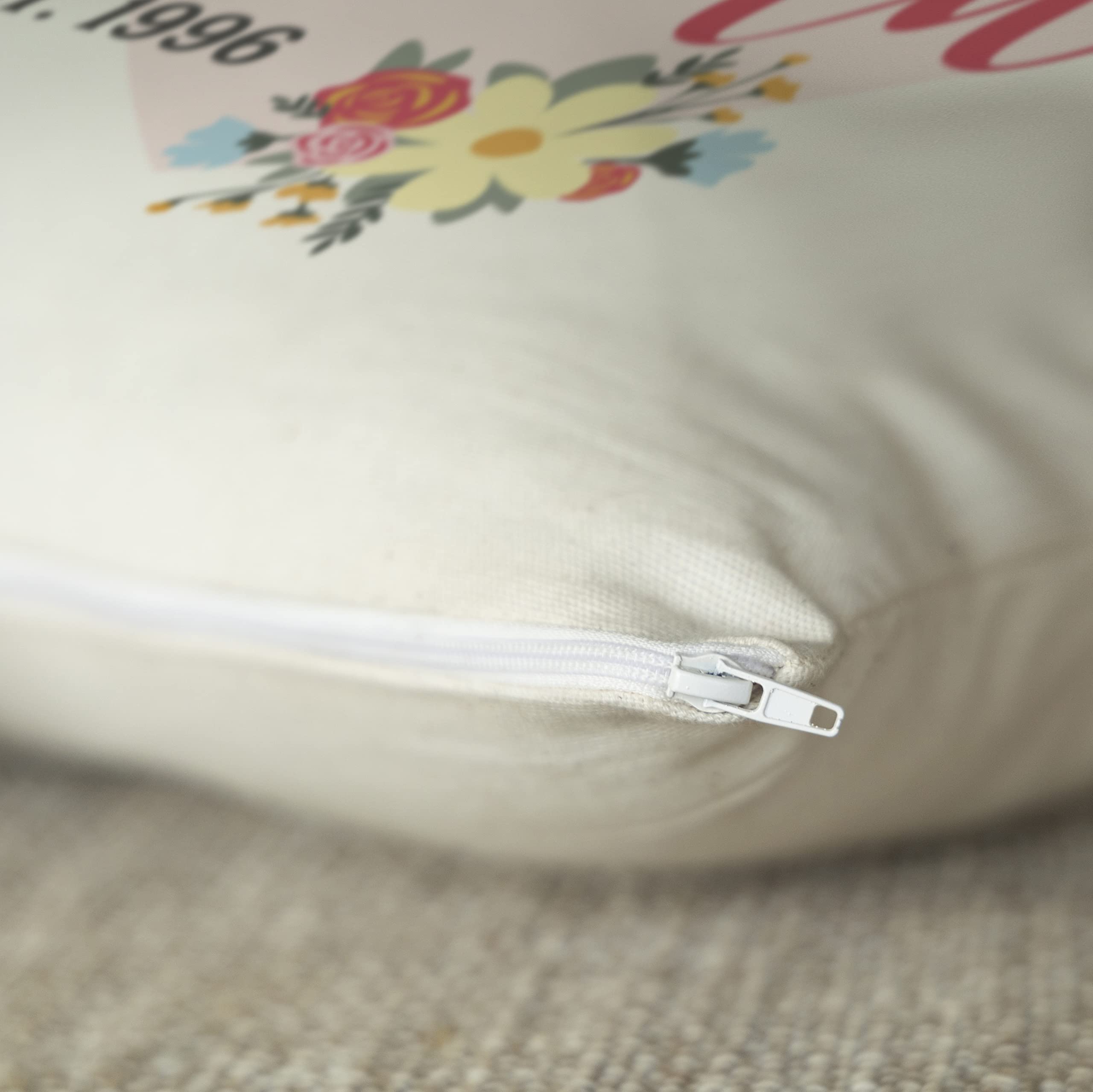 #1 Mom Personalized Throw Pillow Cover 18x18 - Birthday Gift for Mom | Home Decor