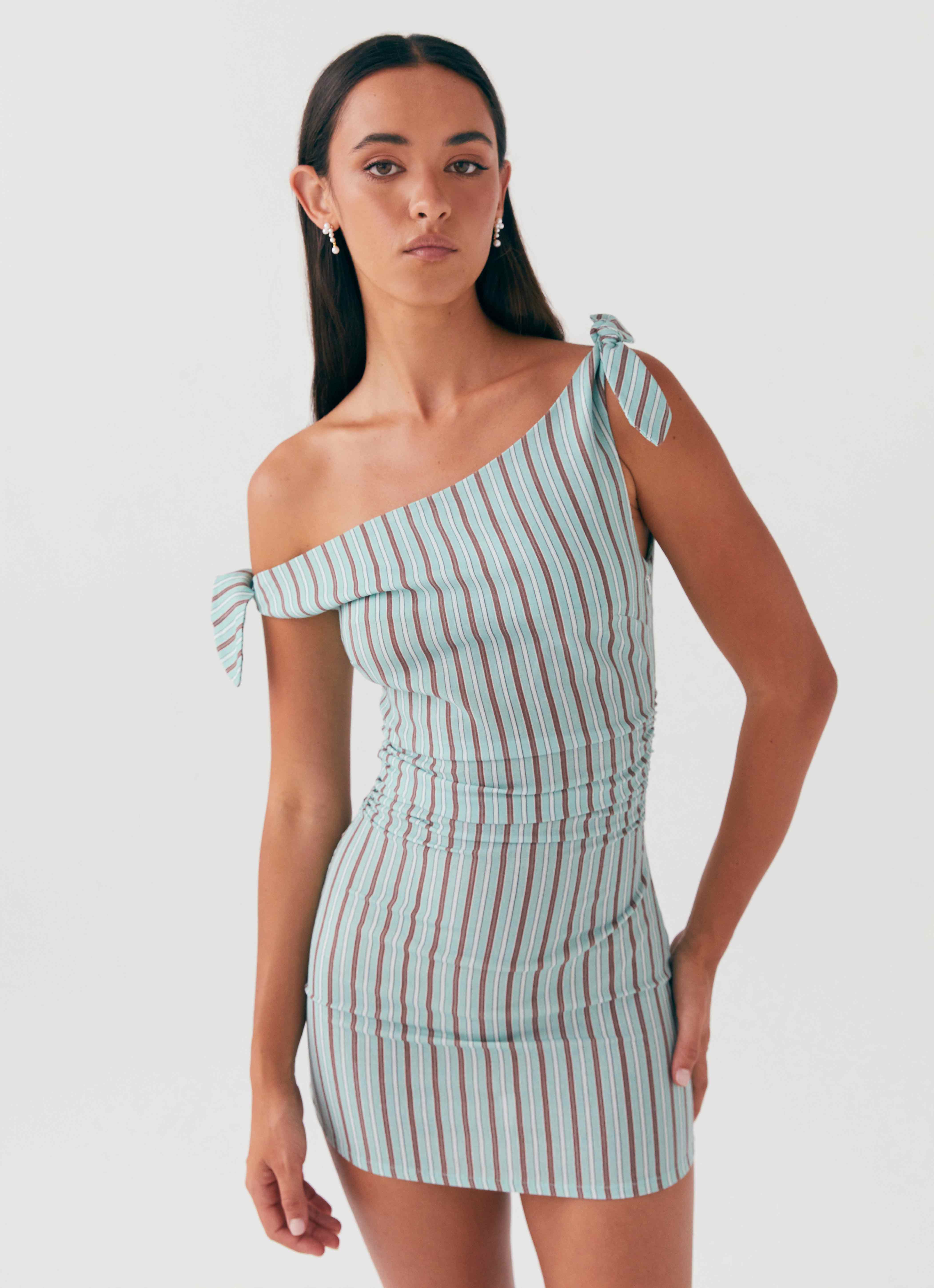 Amazonia Linen Mini Dress - Coastal Stripe Summer Beach Dress for Women | Lightweight & Breathable | Perfect for Vacations, Poolside, and Casual Outings