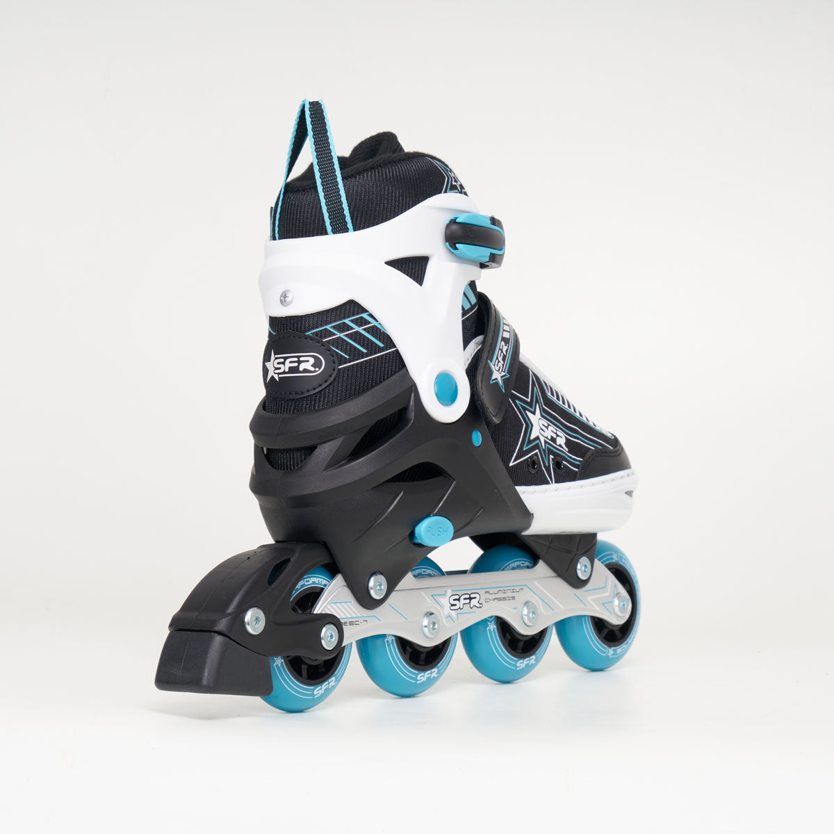 SFR Pulsar Junior Adjustable Inline Skates for Kids - Blue Rollerblades | Perfect for Outdoor Fun, Skate Parks & Beginner Skating Lessons