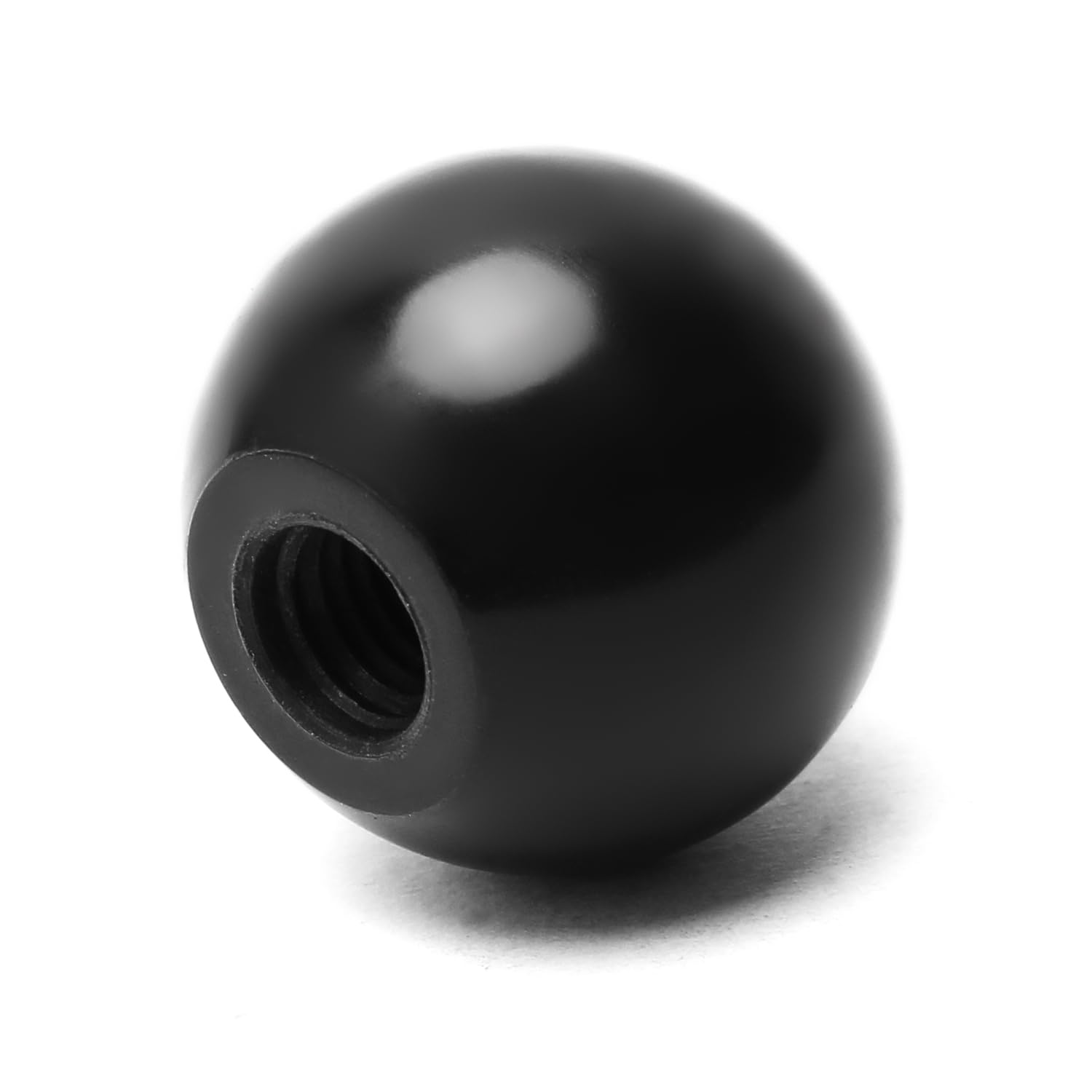 Bettomshin 1PCS M12 Female Thread Thermoset Ball Knob - 40mm Diameter Bakelite Handle with Smooth Rim (Black) - No Twist Design for Lawn Mowers & Exercise Equipment - Perfect for Easy Grip and Machine Control
