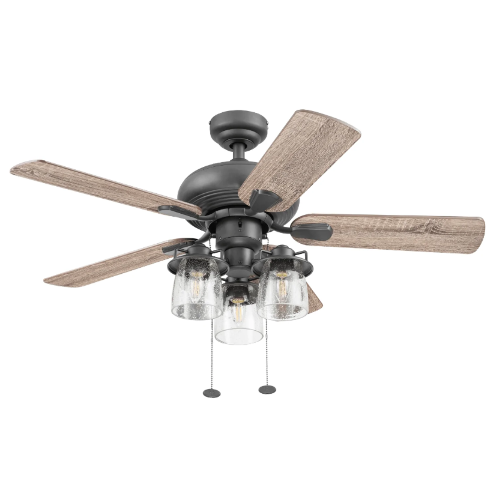 Prominence Home 42 Inch Crown Ridge Bronze Ceiling Fan with Pull Chain - Perfect for Bedroom, Living Room & Outdoor Patio Cooling