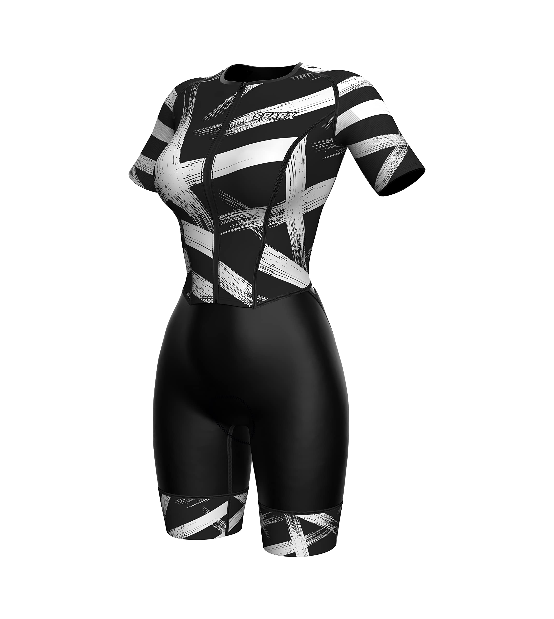 Sparx Aero Triathlon Suit for Women - Short Sleeve Triathlon Suit for Running, Swimming & Cycling - Breathable Quick-Dry Skinsuit - Perfect for Triathlons, Training & Endurance Sports