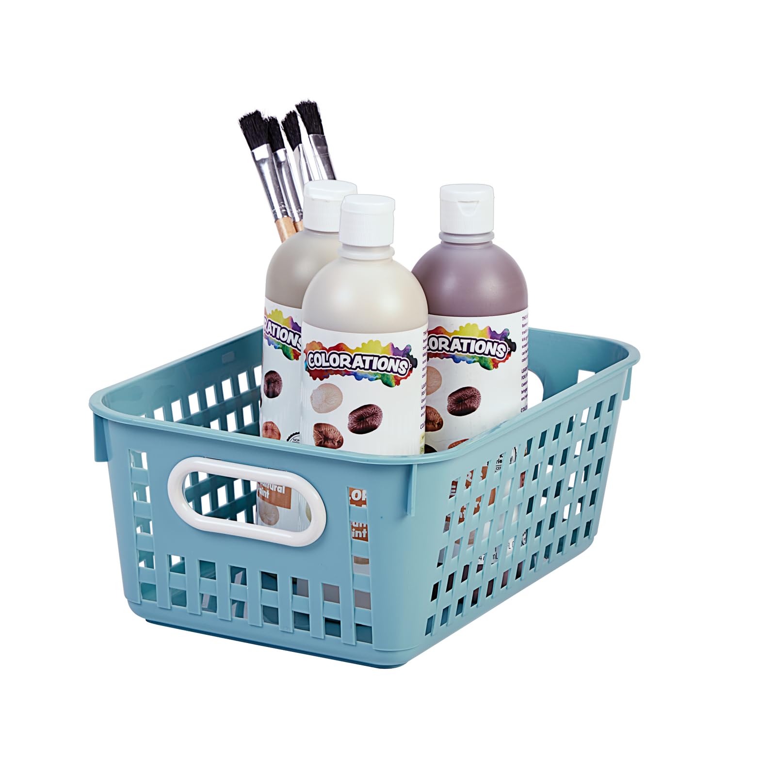 Medium Plastic Book Baskets - 12 Pack (11