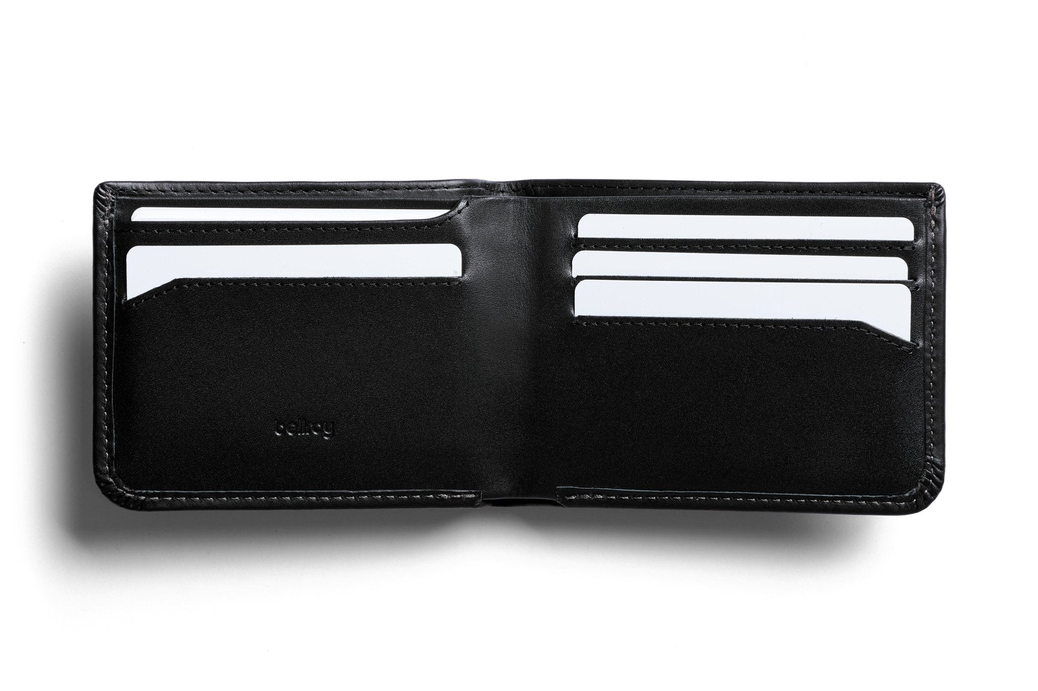 BELLROY Hide & Seek Bi-Fold Wallet for Men - Slim RFID Blocking Leather Wallet with Card Slots & Cash Pocket - Perfect for Everyday Carry, Travel & Minimalist Lifestyle (Black)