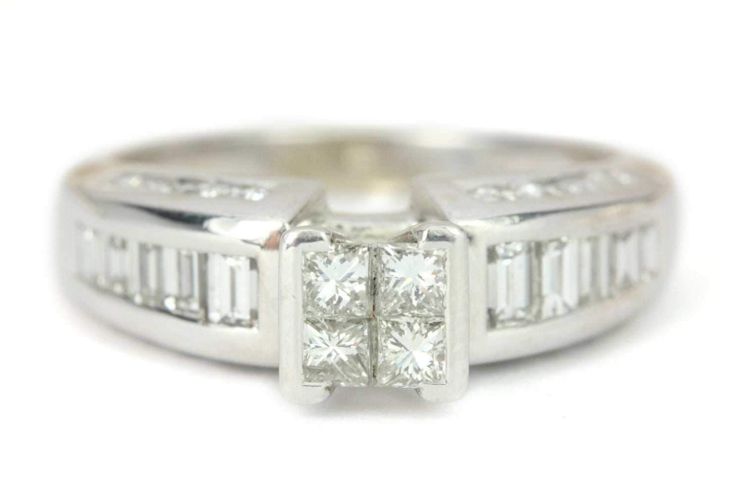 1.55tcw Natural Princess Cut Diamond Engagement Ring in 14K Gold - Perfect for Proposals, Anniversaries & Bridal Jewelry
