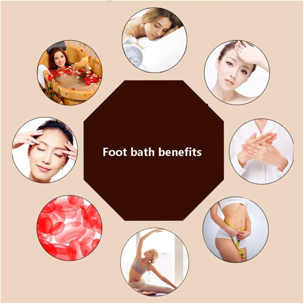 Premium Wooden Foot Spa Bucket with Massage & Sauna Function - Relaxing Foot Bath Tub for Home Therapy, Detox, and Pain Relief (Size B) - Perfect for Stress Relief, Spa Nights, and Self-Care Routines