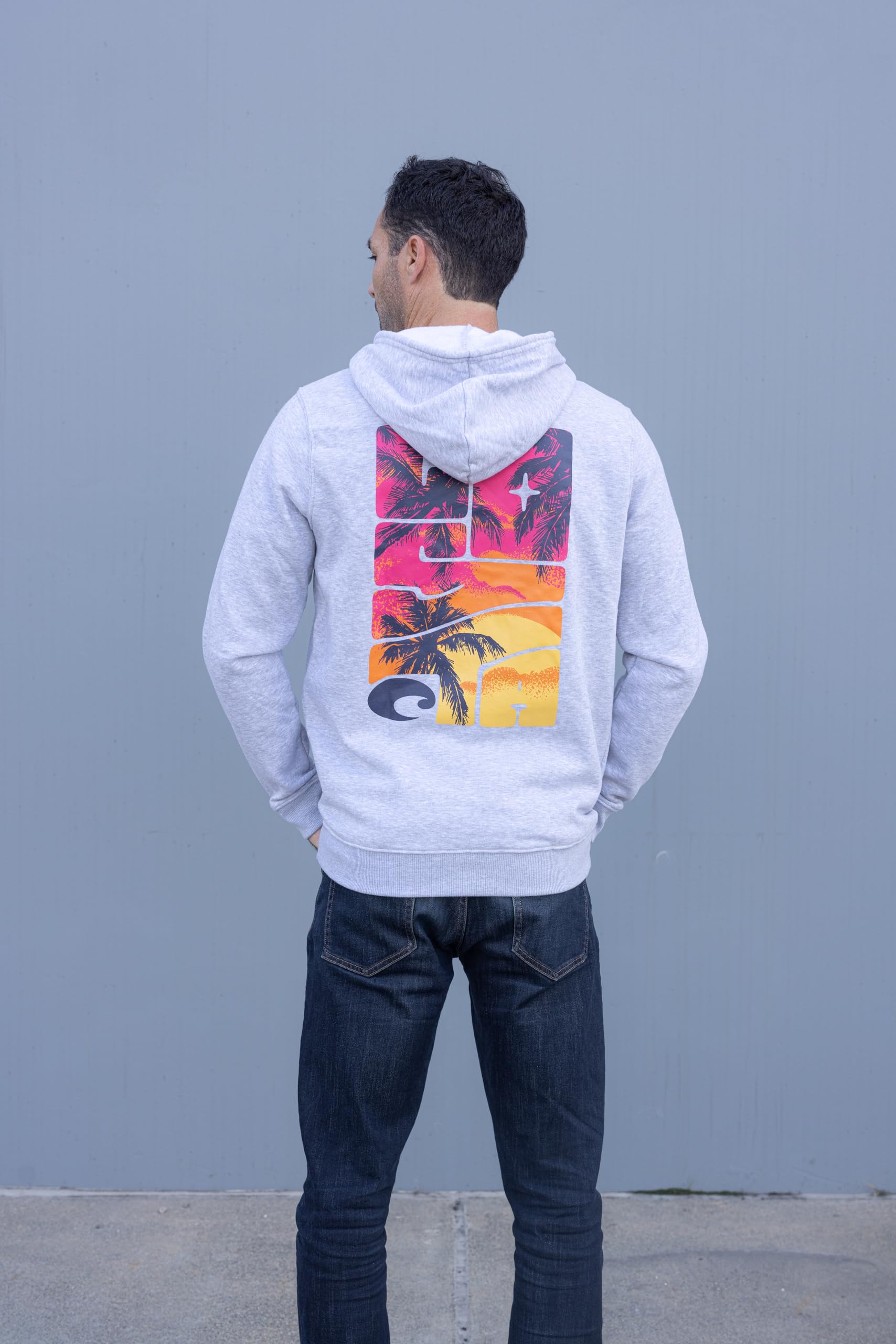 Costa Del Mar Palm Beach Hoody - Lightweight & Comfortable Men's Hooded Sweatshirt for Outdoor Activities & Casual Wear