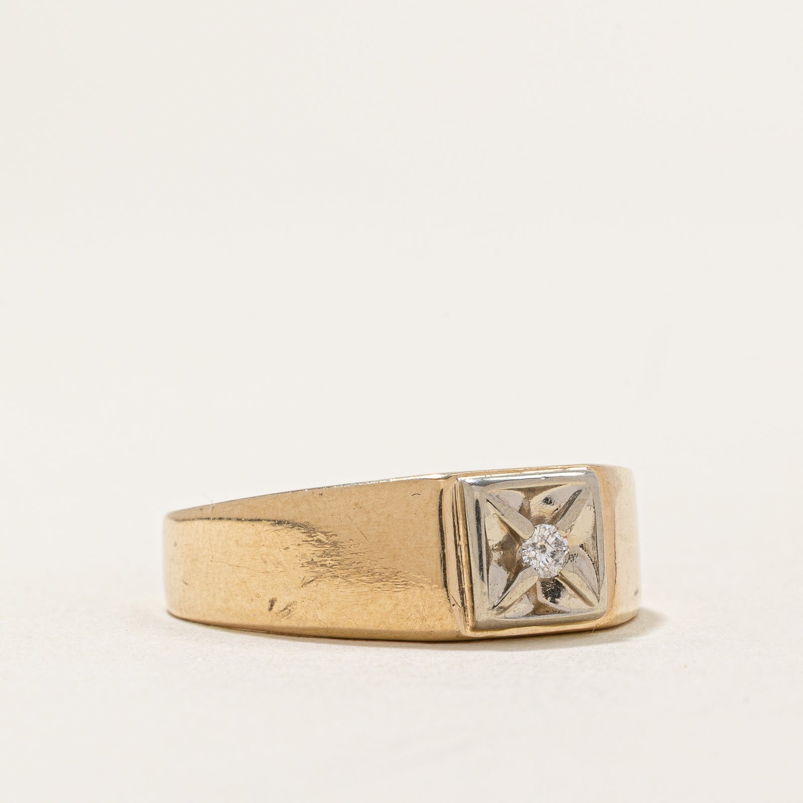 0.025ct Single Stone Diamond Wedding Band Ring for Women, Size 7.75 - Perfect for Engagement, Anniversary & Everyday Elegance